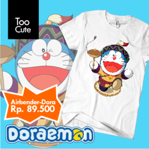 Unik Kaos Airbender Doraemon